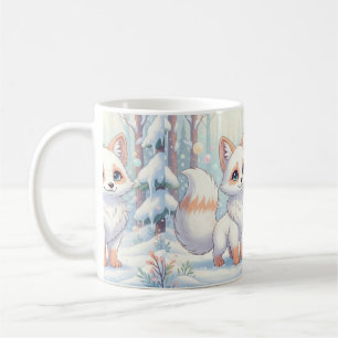 Magisk morgon i snön kaffemugg