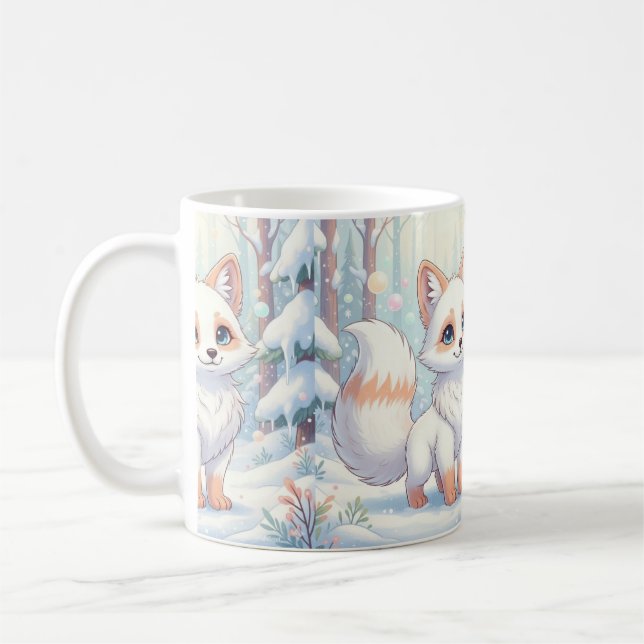 Magisk morgon i snön kaffemugg (Vänster)