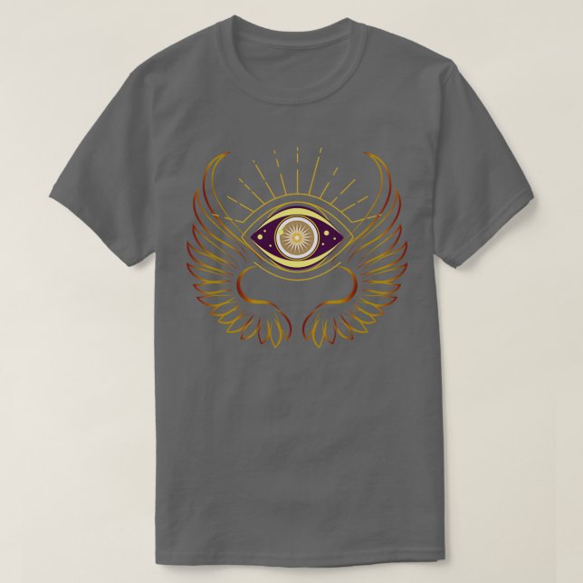 Magisk Mörk Öga i Animus Occult Symbol T Shirt (Design framsida)