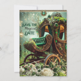 Magisk Mossa & Månsken Smaragd Kärrvagn Rädda den Julkort