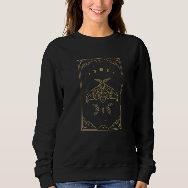 Magisk Moth  Ockult Tarotkort Estetik T Shirt (Framsida)