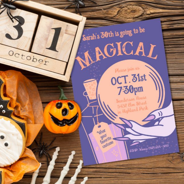 Magisk Mystical Wicked Halloween-inbjudan Inbjudningar (Skapare uppladdad)