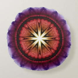 Magisk mystisk fractal ornament rund kudde