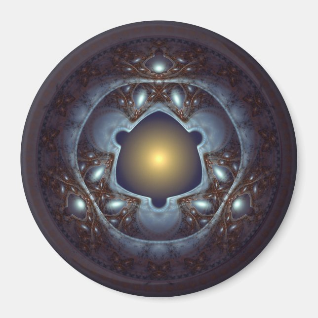 Magisk mystisk, ljus mönster magnet (Framsidan)