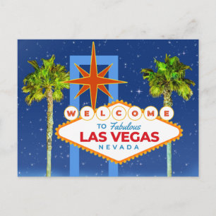 Magisk natt i Las Vegas Välkommen till Las Vegas Vykort
