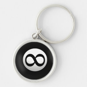 Magisk oändlighetsboll högvärdiga Keychain Rund Silverfärgad Nyckelring