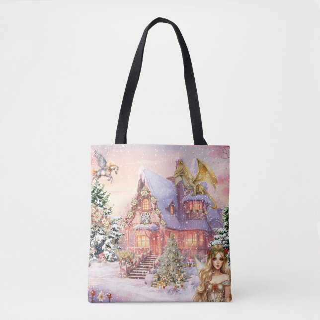 Magisk och vismisk julsaga tygkasse (Framsida)