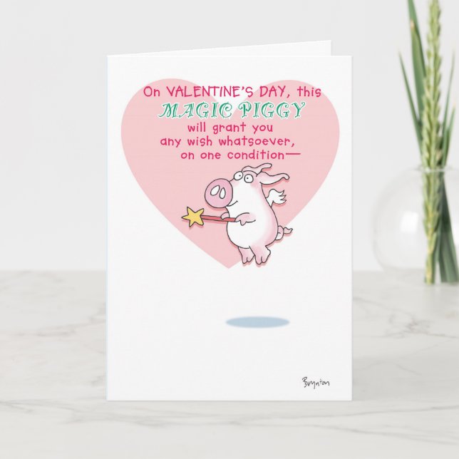 MAGISK PIGGY valentines vid Boynton Helgkort (Framsida)