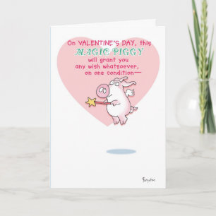 MAGISK PIGGY valentines vid Boynton Helgkort