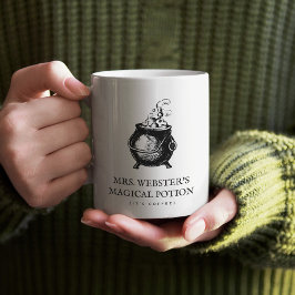 Magisk pott roligt Halloween häxkauldron Kaffemugg