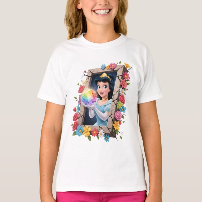 Magisk prinsessa kristall t-shirt (Framsida)