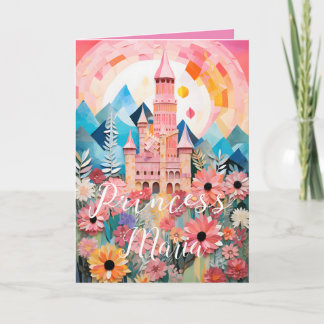 Magisk Prinsesslott Falt Greeting Card Kort