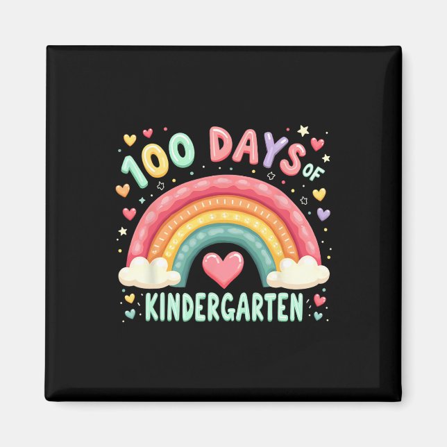 Magisk Regnbåge 100 dagar av förskollärare  Magnet (Framsidan)