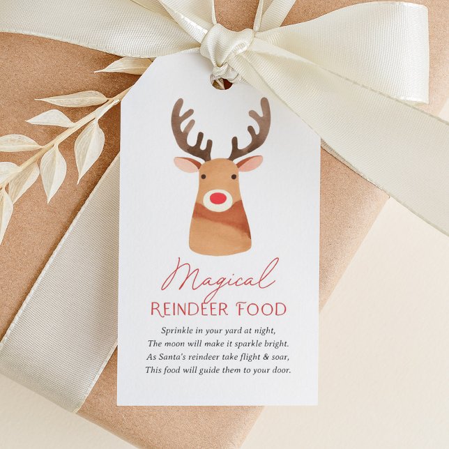 Magisk Renmat Jul Presentetikett (Skapare uppladdad)