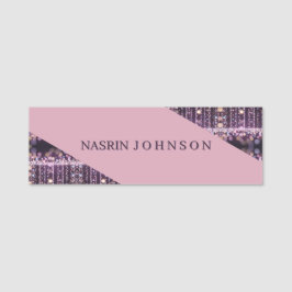 Magisk rosa bakgrund namn Personlig Namnbricka