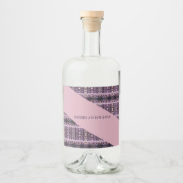 Magisk rosa bakgrund namn Personlig Spritflaskor Etikett