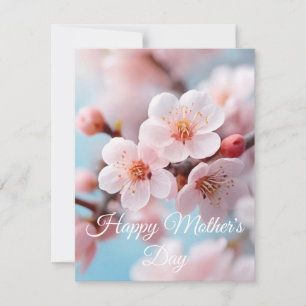Magisk rosa blomning julkort