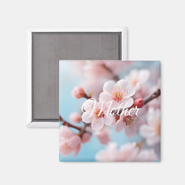 Magisk Rosa Blomning Magnet