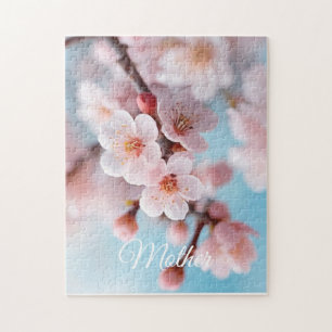Magisk Rosa Blomning Pussel