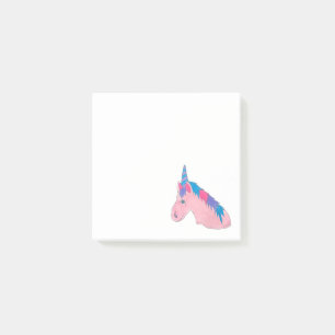 Magisk Rosa Lila Horn Unicorn Horse Mythical Post-it Block