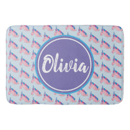 Magisk Rosa Lila Mythical Horse Unicorn Skriv ut Badrumsmatta