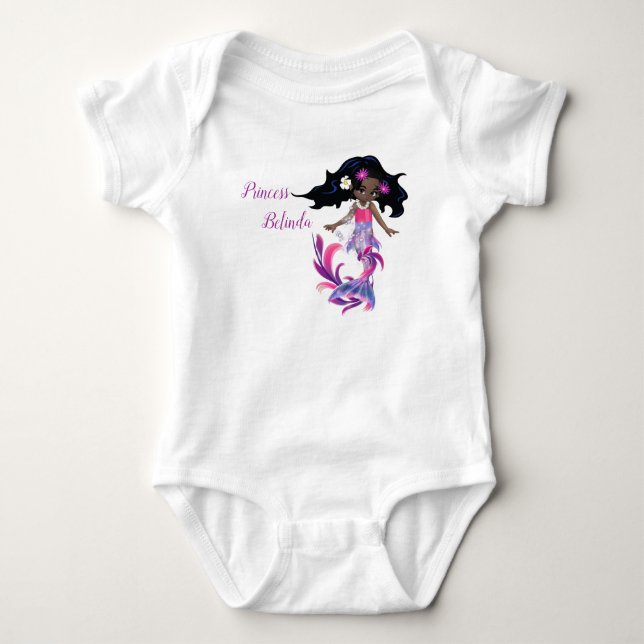 Magisk Rosa Virvlande Siren T Shirt (Framsida)