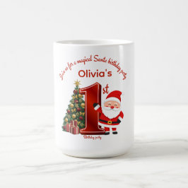 Magisk Santa Födelsedagsdesign för Barn Kaffemugg