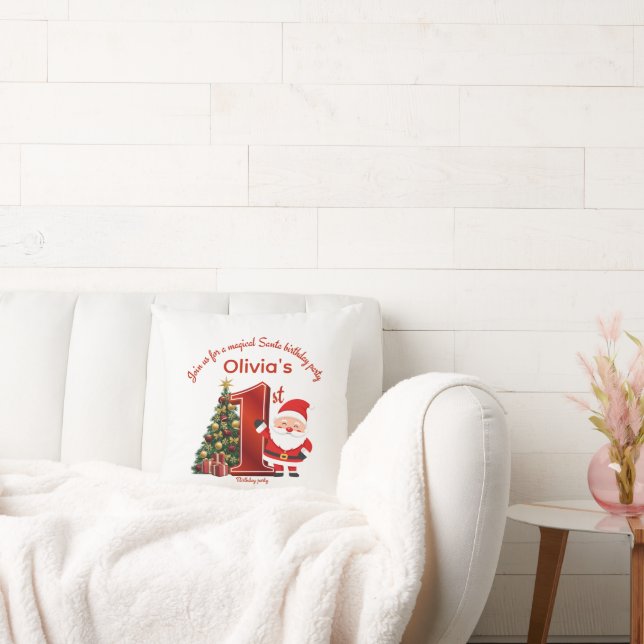 Magisk Santa Födelsedagsdesign för Barn Kudde (Soffa)