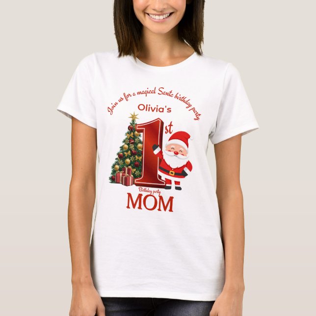Magisk Santa Födelsedagsdesign för Barn T Shirt (Framsida)