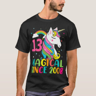 Magisk Sedan 2008 13-årsdag Enhörningsflicka 13 År T Shirt