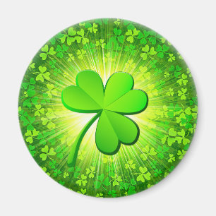 Magisk shamrock magnet