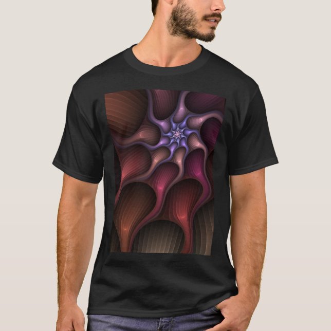Magisk shiny-Abstrakt, kantad, färglös fak T Shirt (Framsida)