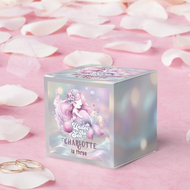 Magisk Sjöjungfru Barns Födelsedagsfest Presentaskar (Bröllop)