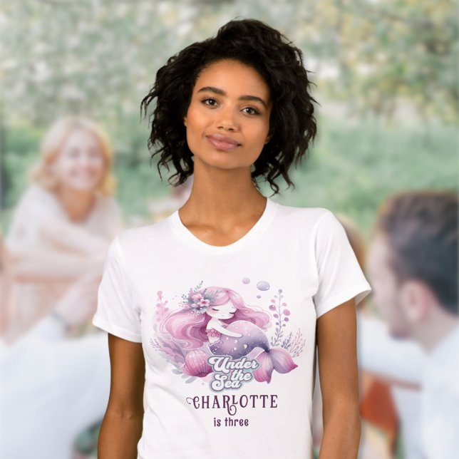 Magisk Sjöjungfru Barns Födelsedagsfest T Shirt (Skapare uppladdad)