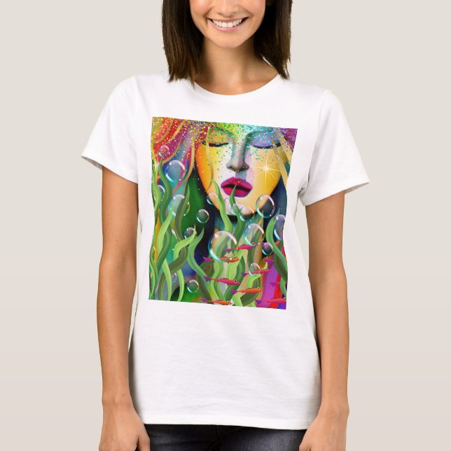 Magisk Sjöjungfru T Shirt (Framsida)