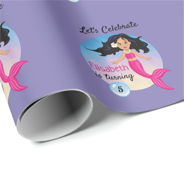 Magisk Sjöjungfru under Havsdagen Presentpapper (Rullad Hörn)
