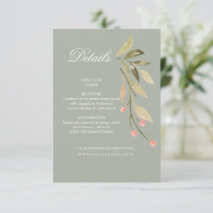 Magisk Skog Blommiga Detaljer Inneslutningskort Tilläggskort