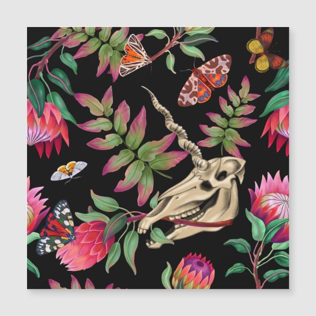 Magisk Skog Enhörning Mörkt Mönster. (Framsida)