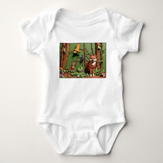 Magisk Skog - Skogsdjur T Shirt (Framsida)