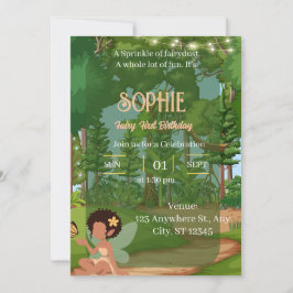 Magisk Skogsälva med Fjäril Inbjudningar