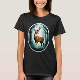 Magisk Skogsmark med Hjort T Shirt