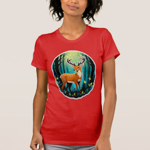 Magisk Skogsmark med Hjort T Shirt
