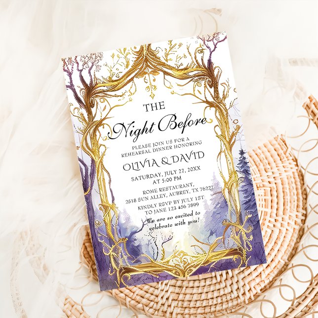 Magisk skogsnatt före repetition inbjudningar (Skapare uppladdad)