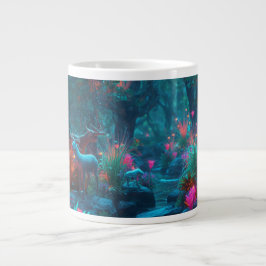 Magisk skogsscen med hjort kaffemugg jumbo mugg