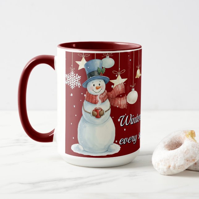 Magisk Snöman Frostig Mugg (Med munk)