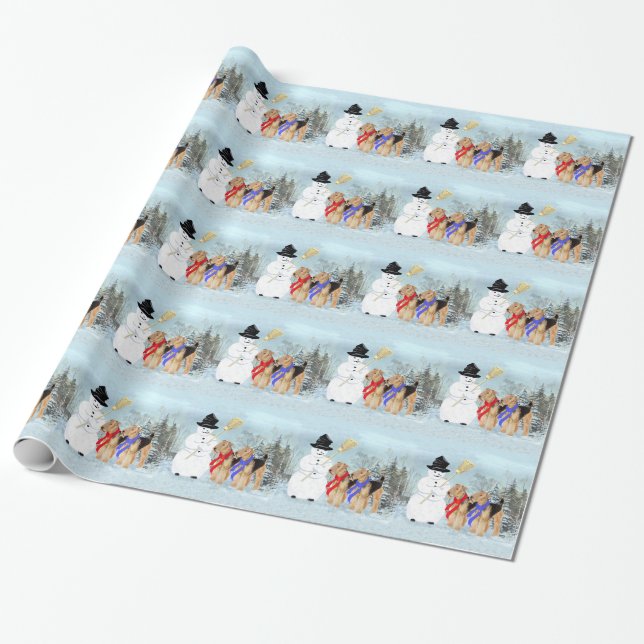 Magisk Snöman Presentpapper (Utrullad)