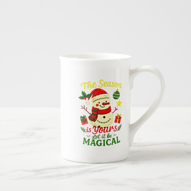 Magisk Snömannen Nyhetsmugg Unik Julspecial Benporslin Mugg (Höger)