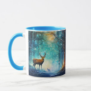 Magisk Snötäckt Skog Konst-82109 Mugg