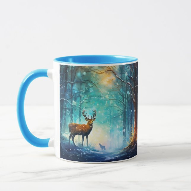 Magisk Snötäckt Skog Konst-82109 Mugg (Vänster)