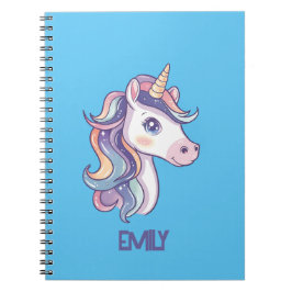 Magisk Söt Glänsande Pastell Enhörning med Barns N Anteckningsbok